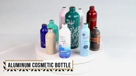 化粧品用アルミボトル プラスチックフリー シャンプー用ワイドボディーローションボトル付き